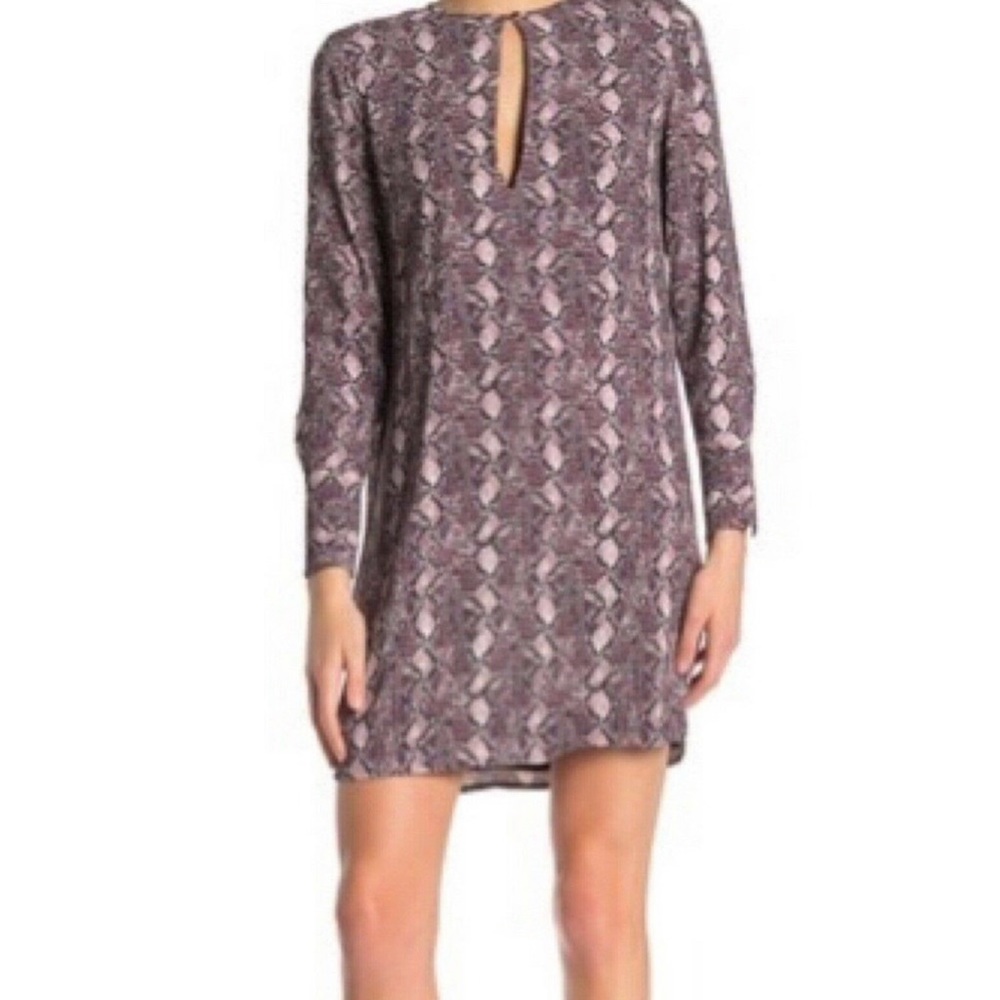 Equipment Bonnie Snake Print Keyhole Shift Dress size M